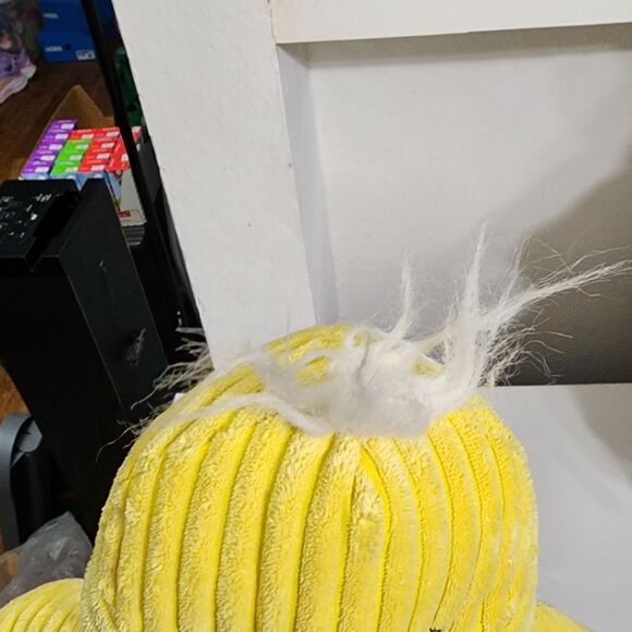 Kids Girls Boys Easter Spring Textured Yellow Duck Big Plush Weighted Beanie Toy - Picture 4 of 11